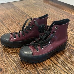 Converse faux leather sneakers